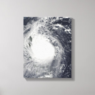 Tyfoon Mirinae richting west Canvas Afdruk