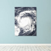 Tyfoon Nida in de Stille Oceaan Canvas Afdruk (Insitu (Houten vloer))