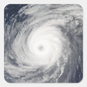 Tyfoon Sudal ten zuiden van Japan Vierkante Sticker