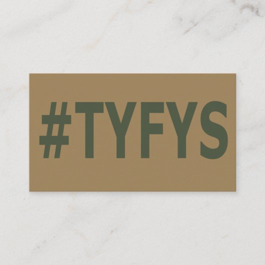 #TYFYS Visitekaartjes (Voorkant)