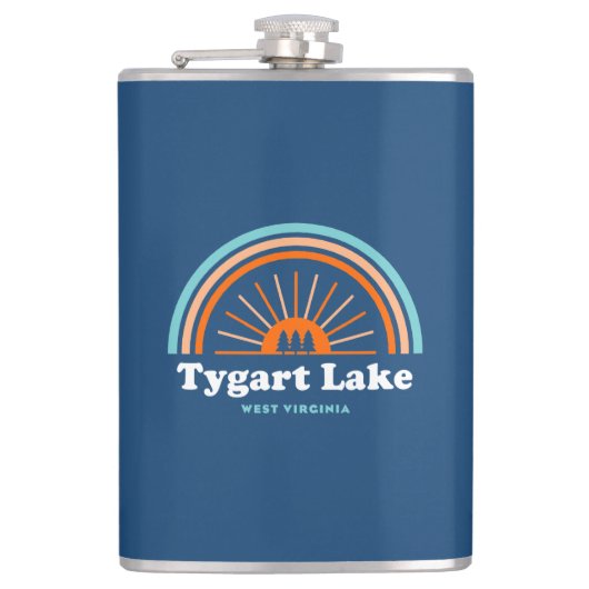 Tygart Lake West Virginia Rainbow Heupfles (Voorkant)