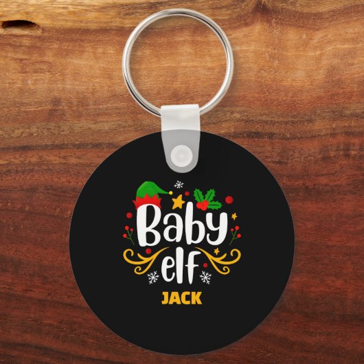 Tygraphy Baby Elf Fun Family Matching Baby Sleutelhanger (Voorkant)