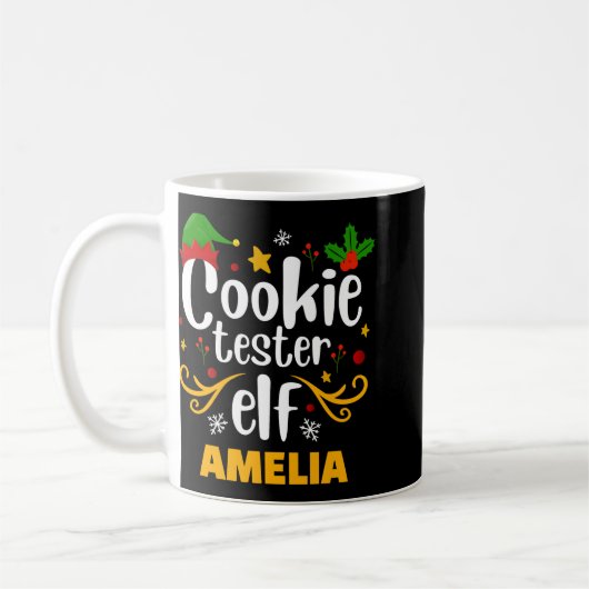 Tygraphy Cookie Tester Elf Family Matching Koffiemok (Links)