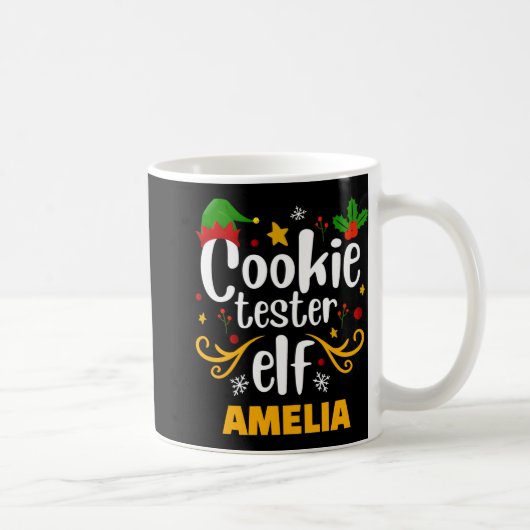 Tygraphy Cookie Tester Elf Family Matching Koffiemok (Rechts)