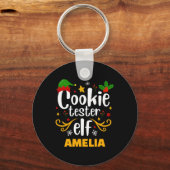Tygraphy Cookie Tester Elf Family Matching Sleutelhanger (Voorkant)