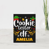 Tygraphy Cookie Tester Elf Family Matching T Shirt Kaart (Voorkant)