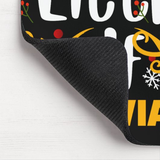 Tygraphy Little Elf Fun Family Matching T Shirt Muismat (Hoek)