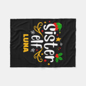 Tygraphy Sister Elf Fun Family Matching  Fleece Deken (Voorkant (Horizontaal))