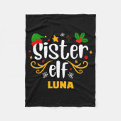 Tygraphy Sister Elf Fun Family Matching  Fleece Deken (Voorkant)