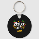 Tygraphy Sister Elf Fun Family Matching Sleutelhanger (Voorkant)