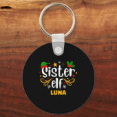 Tygraphy Sister Elf Fun Family Matching Sleutelhanger (Voorkant)