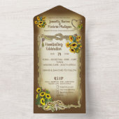 Tying & Knot Celebration All in One Wedding Invite All In One Uitnodiging (Binnen)