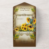 Tying & Knot Celebration All in One Wedding Invite Uitnodiging (Buitenkant)