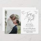 Tying Knot Wedding Réception Invitation (Devant / Derrière)