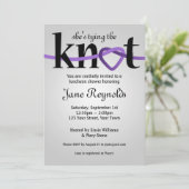 Tying The Knot (PUR) Uitnodiging voor huwelijksdou (Staand voorkant)