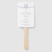 Tying The Knot Rope Heart White Wedding Program  Handwaaier (Achterkant)