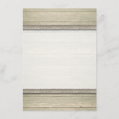 Tying The Knot Rustic Beach Menu Mariage (Dos)