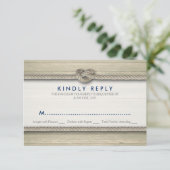 Tying The Knot Rustic Beach Wedding RSVP (Debout devant)