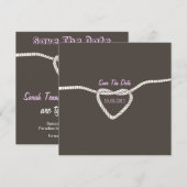 Tying the Knot Wedding Save the Date -rose (Devant / Derrière)