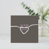 Tying the Knot Wedding Save the Date -rose (Debout devant)