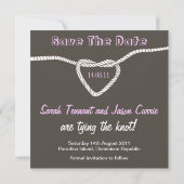 Tying the Knot Wedding Save the Date -rose (Dos)