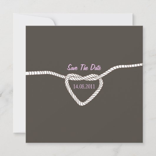 Tying the Knot Wedding Save the Date -rose (Devant)