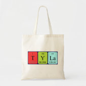 Tyla periodieke tabelnaam canvas tas (Voorkant)