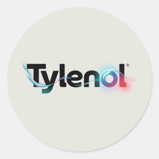 Tylenol Logo Design Ronde Sticker (Voorkant)