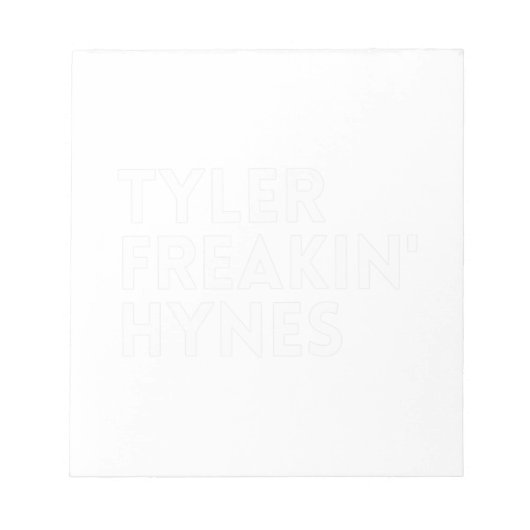 Tyler Freakin' Hynes Notitieblok (Voorkant)