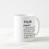 Tyler name, Editable name, Custom name Koffiemok (Voorkant rechts)