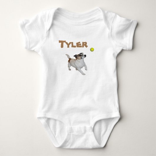 Tyler Nom Avec Fox Terrier, Body Bébé (Devant)