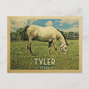 Tyler Texas Horse Boerderij - Vintage Travel Briefkaart