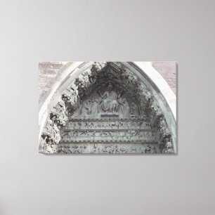 Tympanum van het linkerportaal canvas afdruk