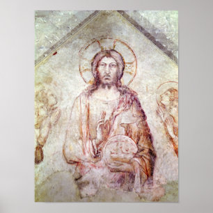 Tympanum voor de Savior Blessing, 1341 Poster