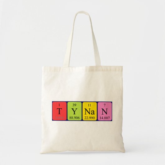 Tynan periodieke lijstnaam canvas tas (Voorkant)