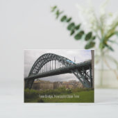 Tyne bridge, Newcastle Upon Tyne Post card. Briefkaart (Staand voorkant)