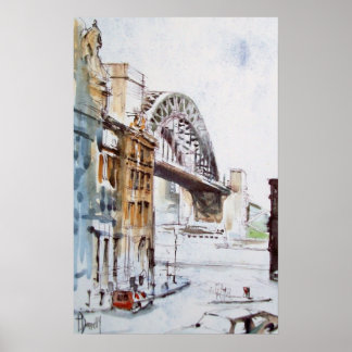 Tyne Bridge van Dean Street Print