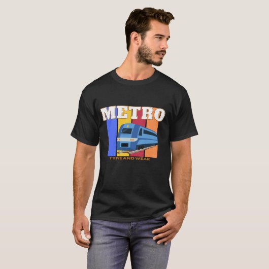 Tyne en draag metro Newcastle T-shirt (Voorkant volledig)