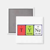 Tyne periodieke table name magnet magneet (Voorkant / Achterkant)