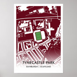 Tynecastle Park Poster - thuisbasis van Midlothian