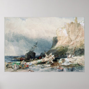 Tynemouth Castle, Tyne and Draag, met Wreck Poster