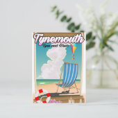 Tynemouth Tyne and Draag, Travel poster Briefkaart (Staand voorkant)