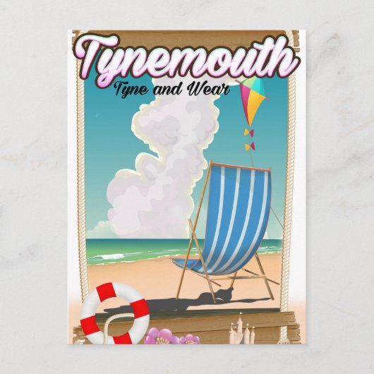 Tynemouth Tyne and Draag, Travel poster Briefkaart (Voorkant)