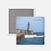 Tynemouth Vuurtorenmagneet Magneet (Voorkant / Achterkant)