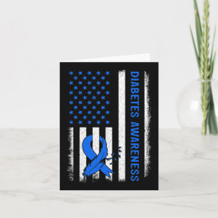 Type 1 Diabetes Awareness Amerikaanse vlag Blauw R Kaart