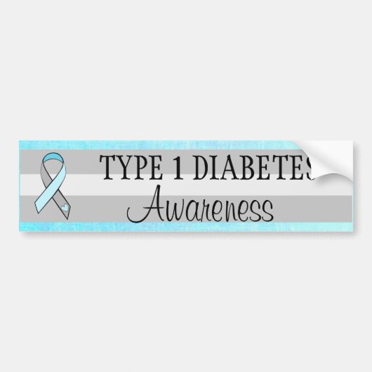 Type 1 Diabetes Awareness Bumpersticker (Voorkant)