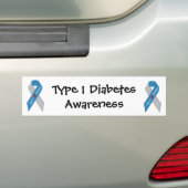 Type 1 Diabetes Awareness Bumpersticker (Op auto)