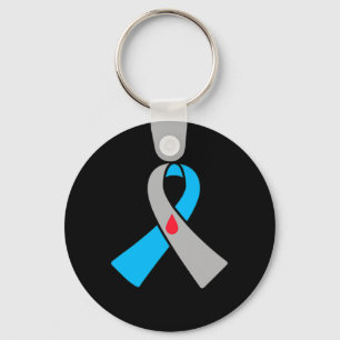Type 1 Diabetes Awareness Ribbon Badge Sleutelhanger