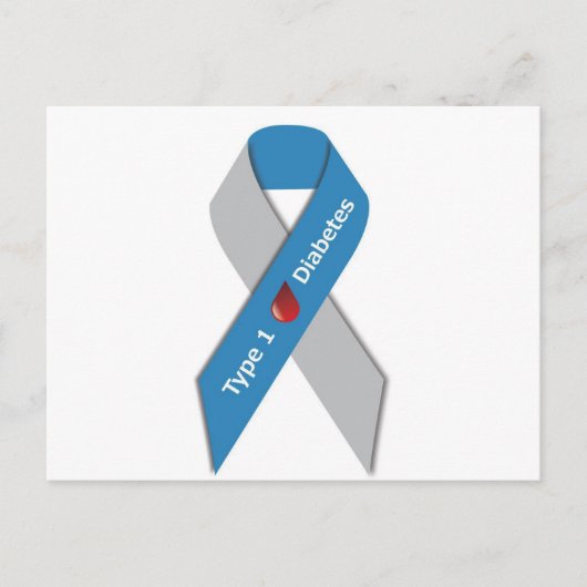 Type 1 Diabetes Awareness Ribbon Briefkaart (Voorkant)