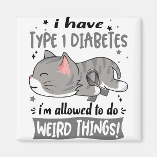 Type 1 Diabetes Awareness Ribbon Gifts Magneet